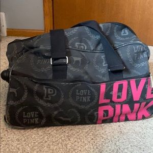 VS pink rolling duffel set